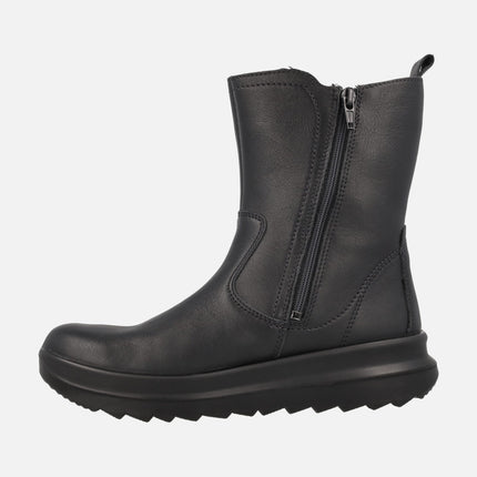 Botas bajas en piel negra con membrana Gore-tex