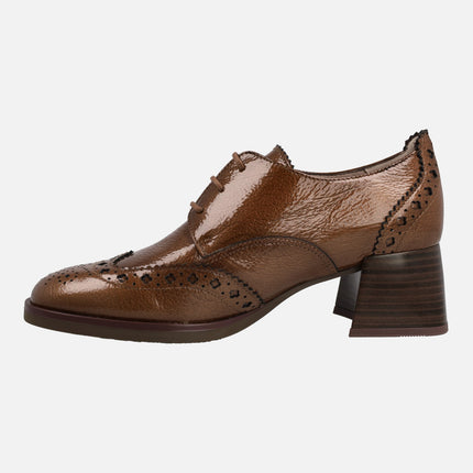 Hispanitas Derby Milan patent leather laced shoes