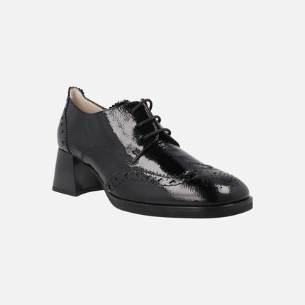 Hispanitas Derby Milan patent leather laced shoes