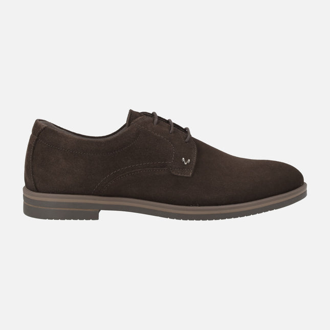 Martinelli Douglas dark brown suede blucher shoes