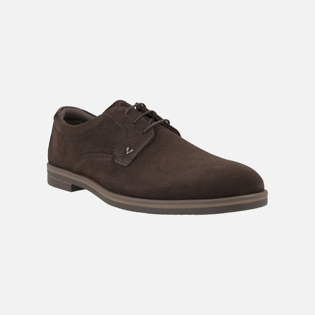 Martinelli Douglas dark brown suede blucher shoes