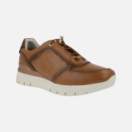 Asturias leather sneakers with adjustable elastic closure