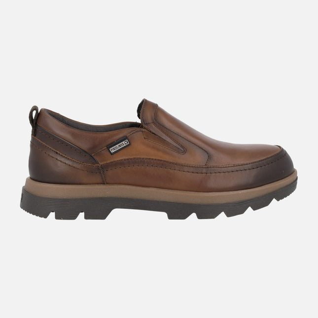 Leather moccasins with elastics for men Pikolinos Vigo