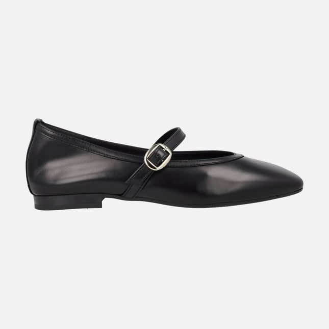 Bryan's Mary jane ballerinas in black leather