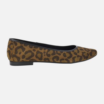 Leopard Animal Print suede flats