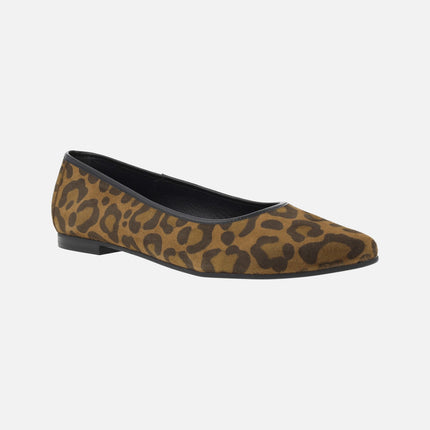 Leopard Animal Print suede flats