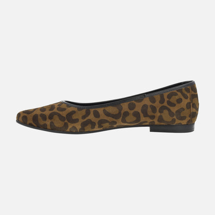 Leopard Animal Print suede flats