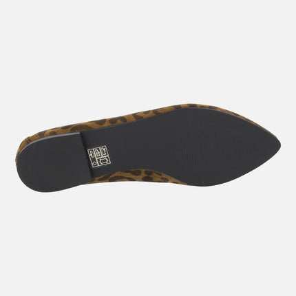 Leopard Animal Print suede flats