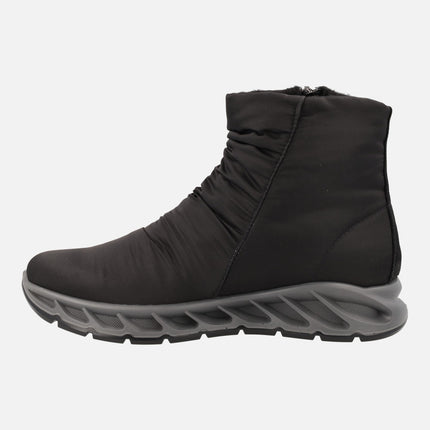 Botines en tejido negro con membrana Gore-tex