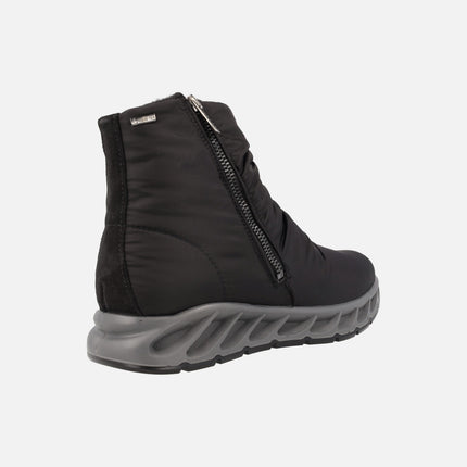 Botines en tejido negro con membrana Gore-tex