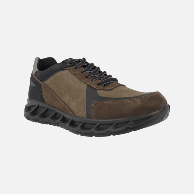 Multi Material sneakers in Brown Combi with Gore-Tex Membrane