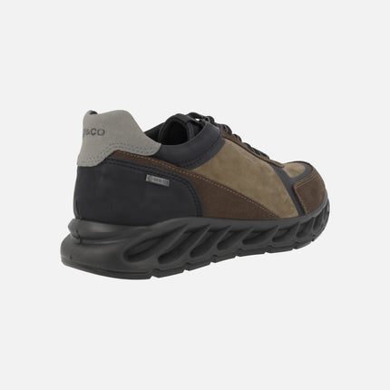 Multi Material sneakers in Brown Combi with Gore-Tex Membrane