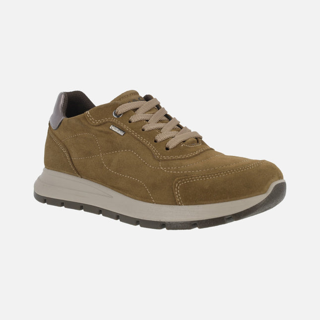 Brown suede sneakers With Laces and Gore-Tex Membrane