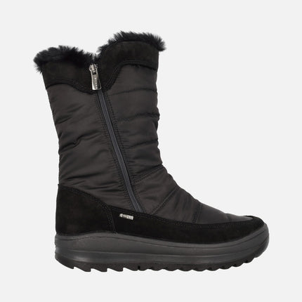 Low gore-tex boots in nylon fabric and suede leather