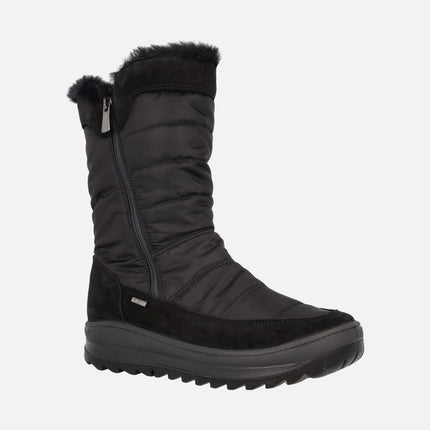 Low gore-tex boots in nylon fabric and suede leather