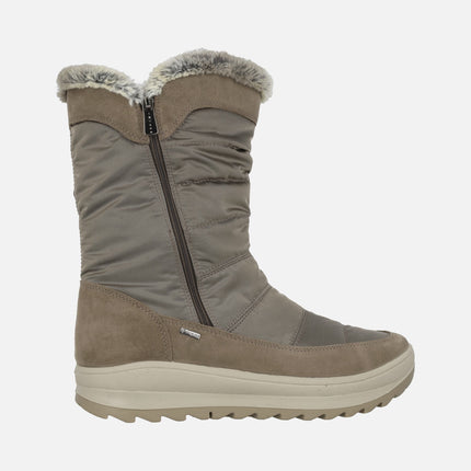 Low gore-tex boots in nylon fabric and suede leather