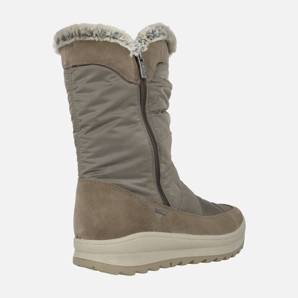 Low gore-tex boots in nylon fabric and suede leather