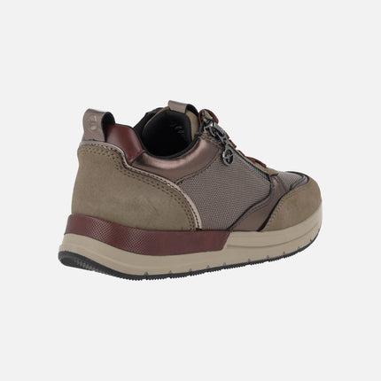 Comfort sneakers in brown combi Tamaris