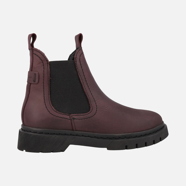 Chelsea booties in Burgundi leather from Tamaris