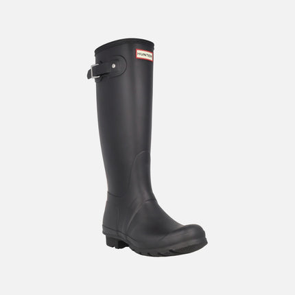 Botas de agua Hunter Orginal tall LG Bkstrp black con logo trasero