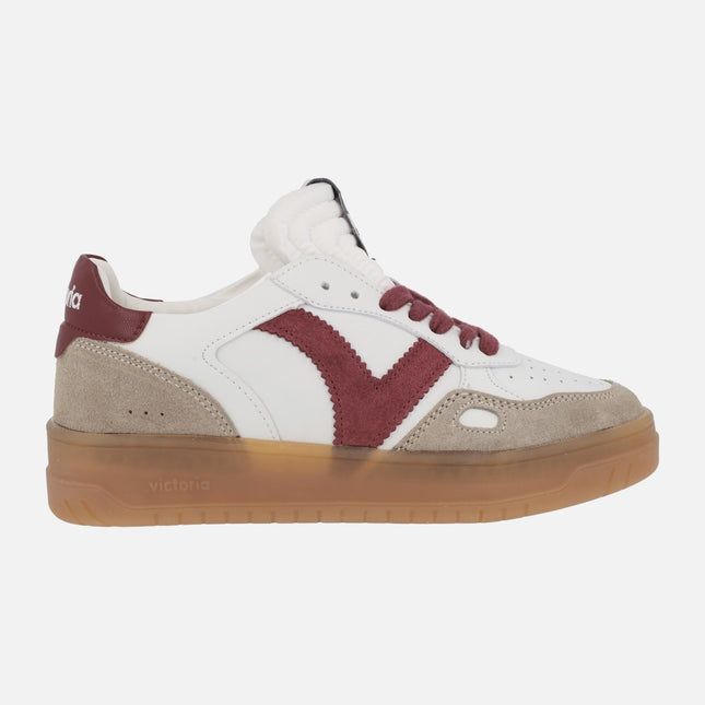 Seul sneakerrs leather and suede in red