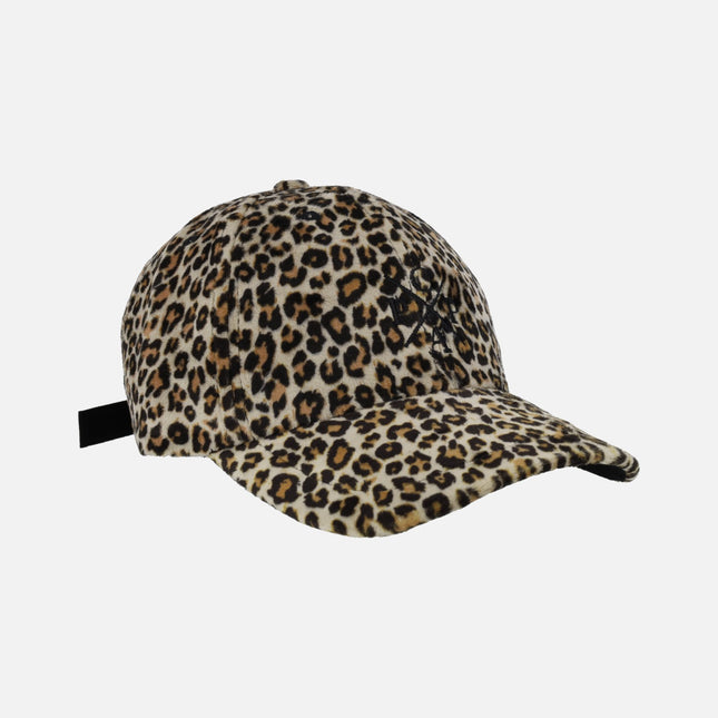 Popa caps in leopard fabric