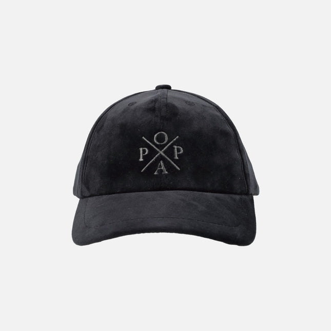 Popa caps in black velvet fabric