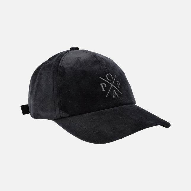 Gorras Popa en tejido terciopelo negro