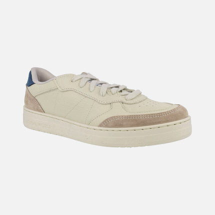 Men's sneakers Esla in beige leather