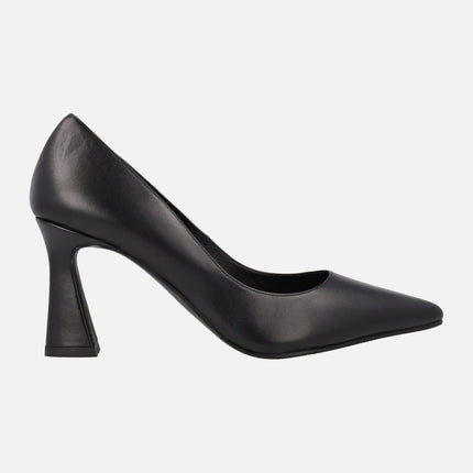 Lodi Roa Black Leather pump Shoes