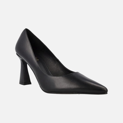 Lodi Roa Black Leather pump Shoes