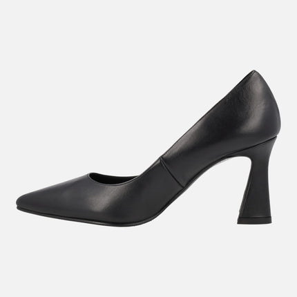 Lodi Roa Black Leather pump Shoes