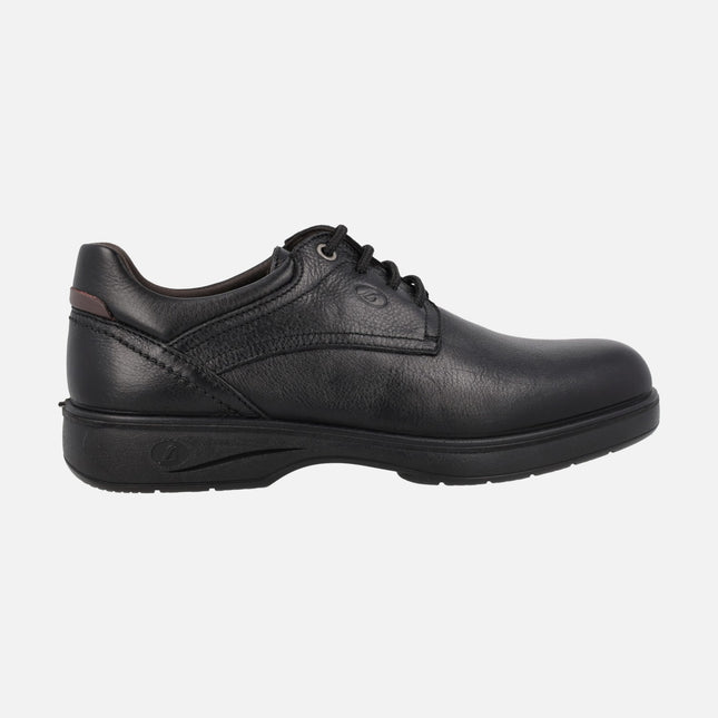 Zapatos negros de piel con cordones para hombre