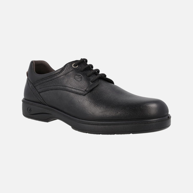 Zapatos negros de piel con cordones para hombre