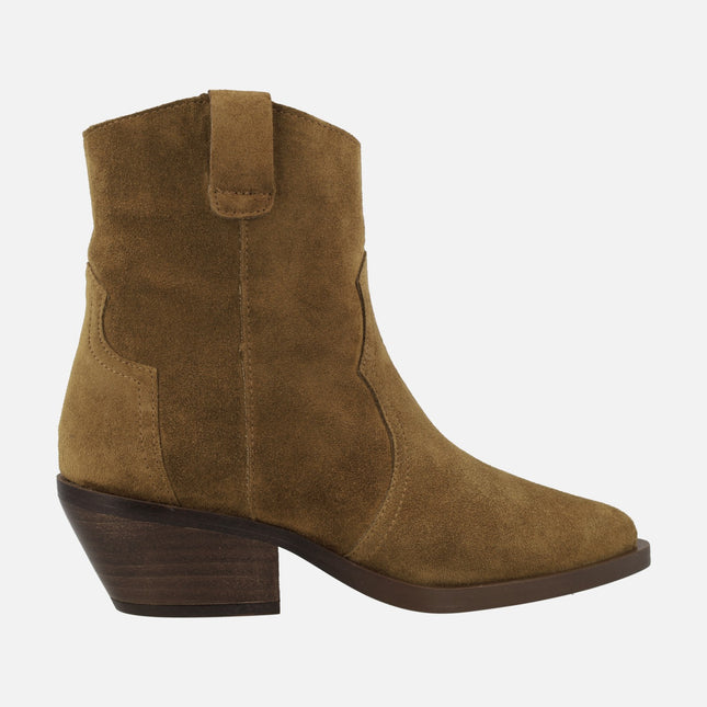 Alpe Holly Cowboy Ankle Boots in suede