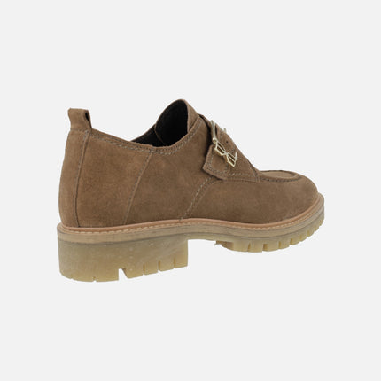 Cataleya suede leather Moccasins with buckle