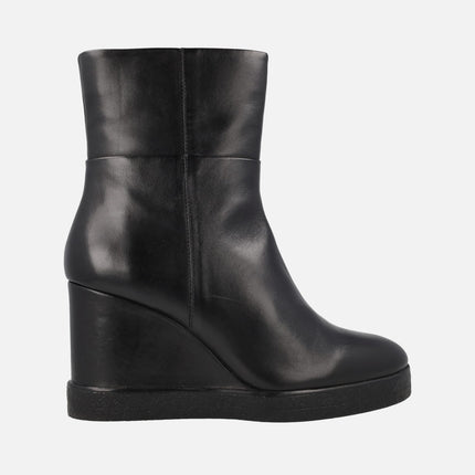 Wedge Elidea high wedged boots in black leather