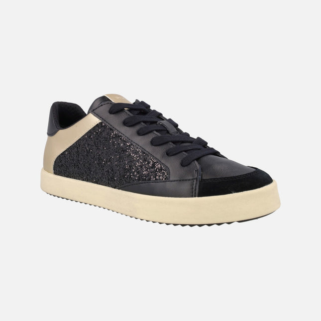 Blomiee Sneakers in Combined Black and gold