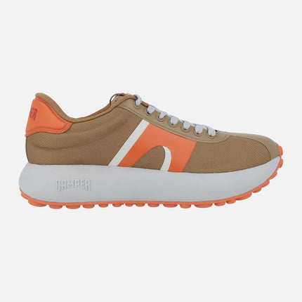 ATHENS Pelotas sneakers IN COMBINED BROWN AND ORANGE