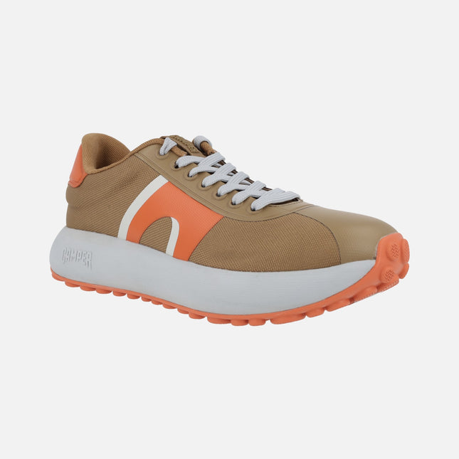 ATHENS Pelotas sneakers IN COMBINED BROWN AND ORANGE