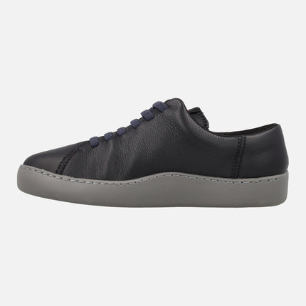 Sneakers negras de piel para hombre Peu Touring