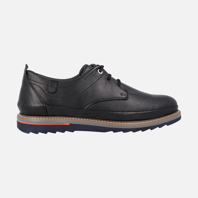 Men's casual leather shoes with laces