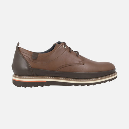 Men's casual leather shoes with laces