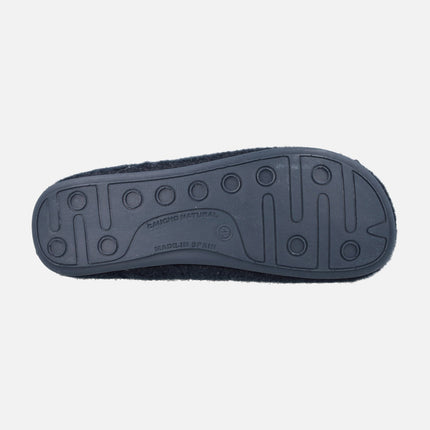 Padded fabric Men's house slippers in Navy Blue