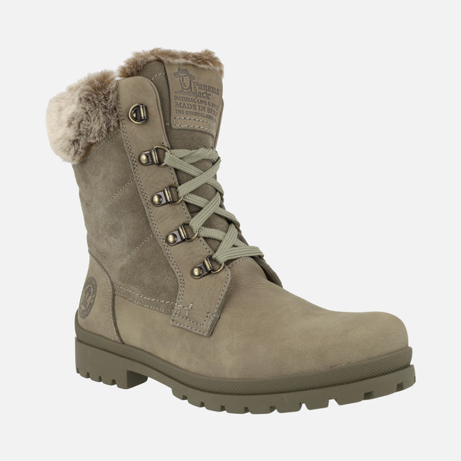 Botas de cordones con forro de pelo Panama jack Tuscani
