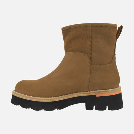 Botas de piel nobuck con forro de pelo Laia