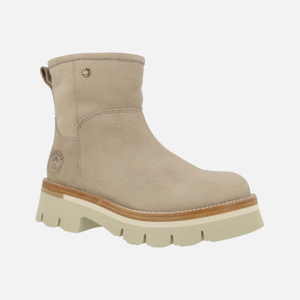 Botas de piel nobuck con forro de pelo Laia