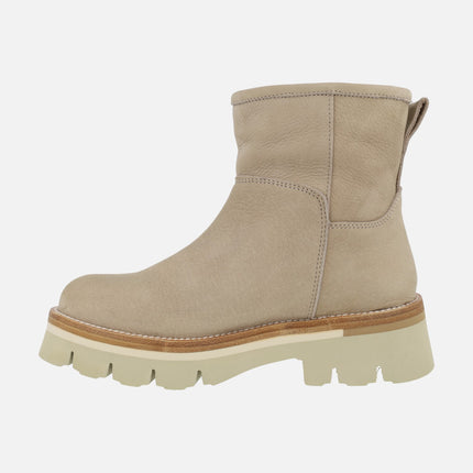 Botas de piel nobuck con forro de pelo Laia