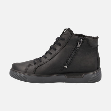 ECCO Street Tray Mid GTX Laced Ankle Boots with Goretex membrane