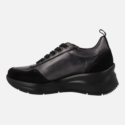 Paula Urban Sneakers in Combined Black/lead